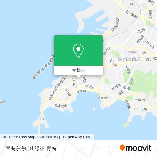 青岛东海崂山绿茶地图