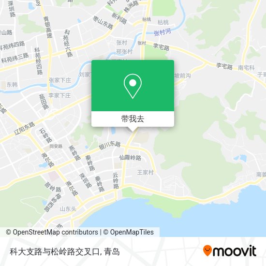 科大支路与松岭路交叉口地图
