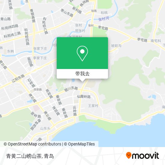 青黄二山崂山茶地图