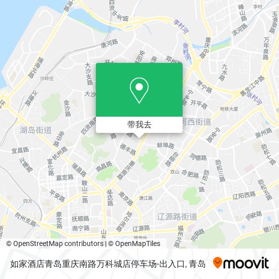 如家酒店青岛重庆南路万科城店停车场-出入口地图