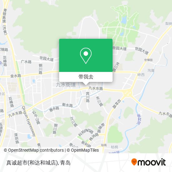 真诚超市(和达和城店)地图
