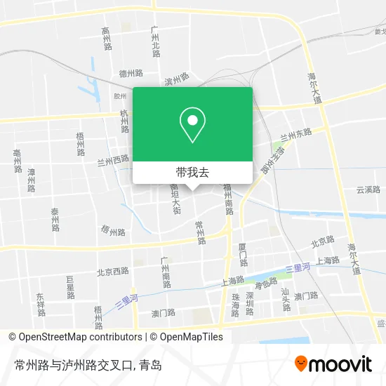 常州路与泸州路交叉口地图