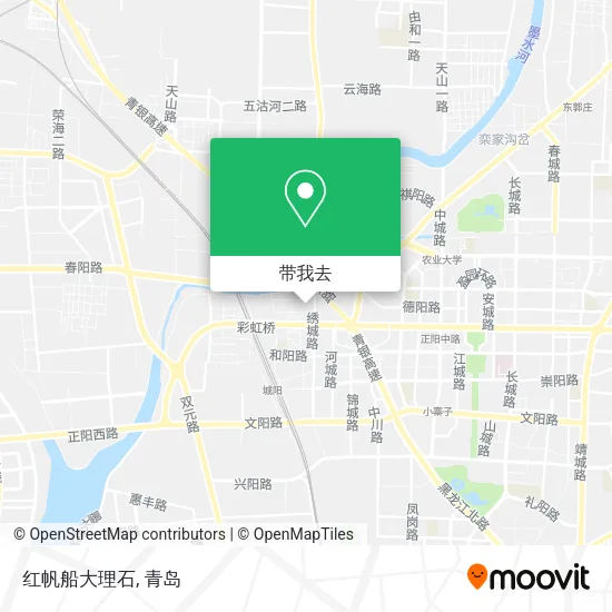 红帆船大理石地图