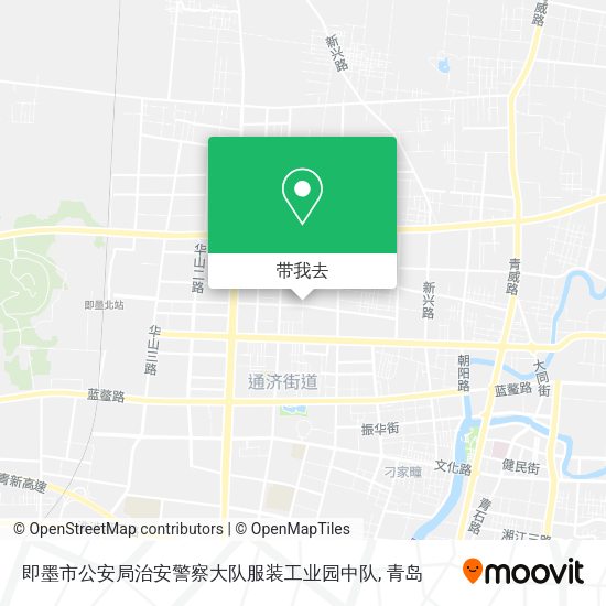 即墨市公安局治安警察大队服装工业园中队地图