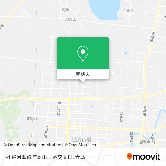 孔雀河四路与嵩山三路交叉口地图