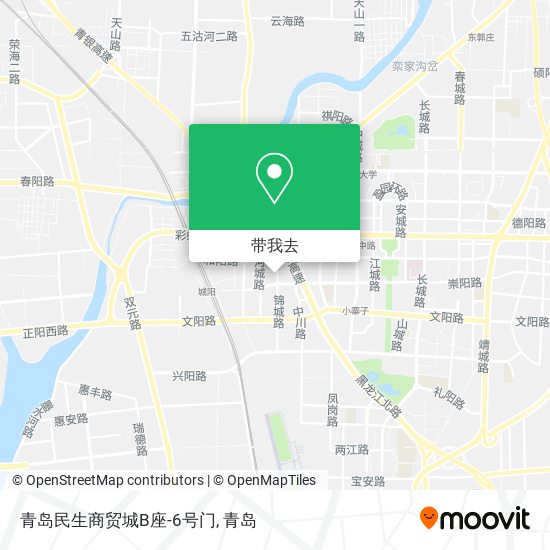 青岛民生商贸城B座-6号门地图