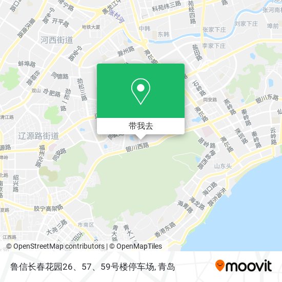 鲁信长春花园26、57、59号楼停车场地图