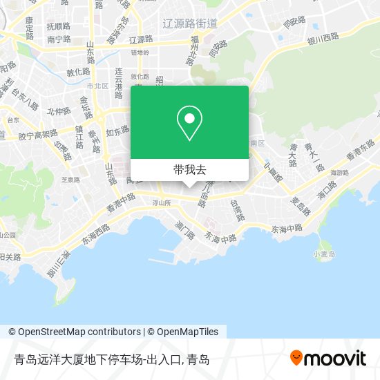 青岛远洋大厦地下停车场-出入口地图