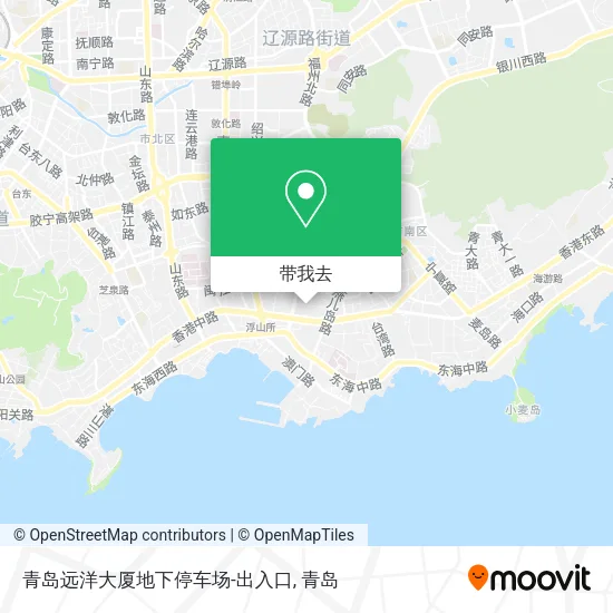 青岛远洋大厦地下停车场-出入口地图