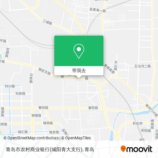 青岛市农村商业银行(城阳青大支行)地图