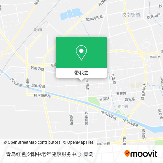青岛红色夕阳中老年健康服务中心地图