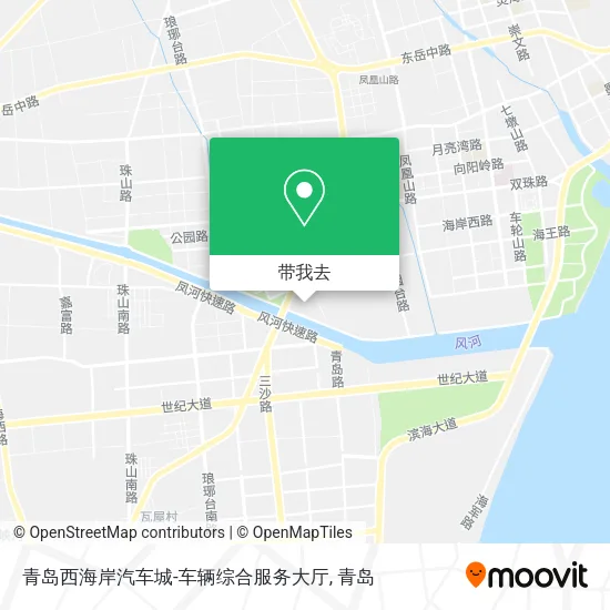 青岛西海岸汽车城-车辆综合服务大厅地图