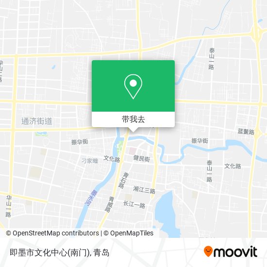即墨市文化中心(南门)地图