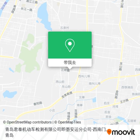 青岛君泰机动车检测有限公司即墨安运分公司-西南门地图