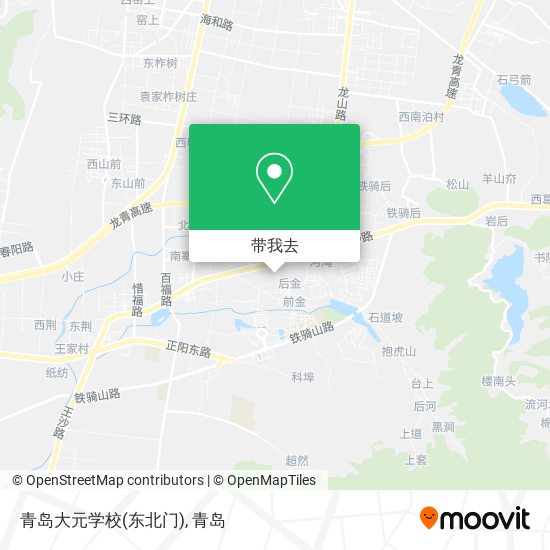青岛大元学校(东北门)地图
