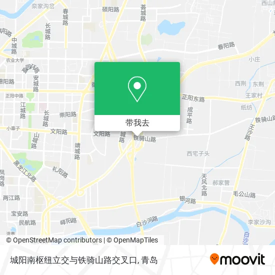 城阳南枢纽立交与铁骑山路交叉口地图