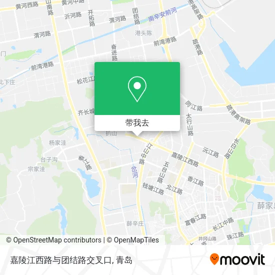 嘉陵江西路与团结路交叉口地图