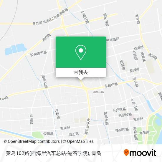 黄岛102路(西海岸汽车总站-港湾学院)地图