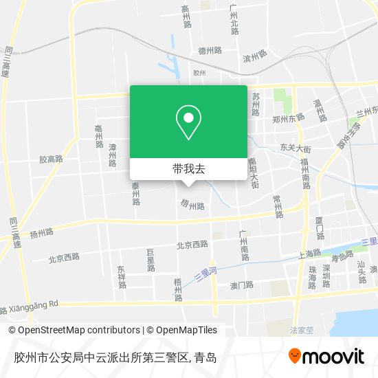 胶州市公安局中云派出所第三警区地图