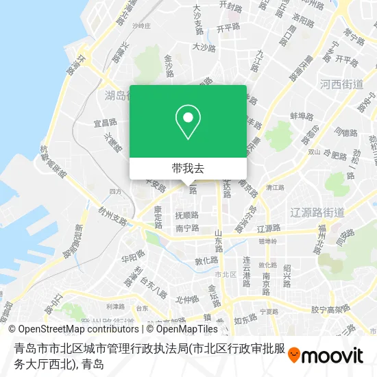 青岛市市北区城市管理行政执法局(市北区行政审批服务大厅西北)地图