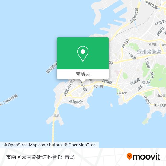 市南区云南路街道科普馆地图