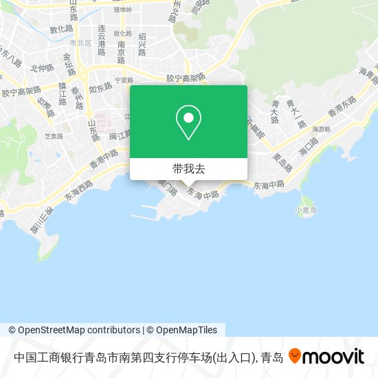 中国工商银行青岛市南第四支行停车场(出入口)地图