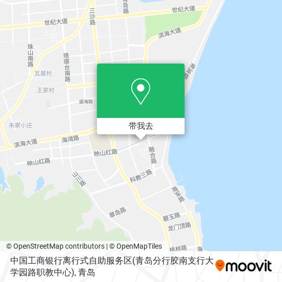 中国工商银行离行式自助服务区(青岛分行胶南支行大学园路职教中心)地图
