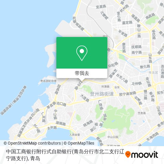 中国工商银行附行式自助银行(青岛分行市北二支行辽宁路支行)地图