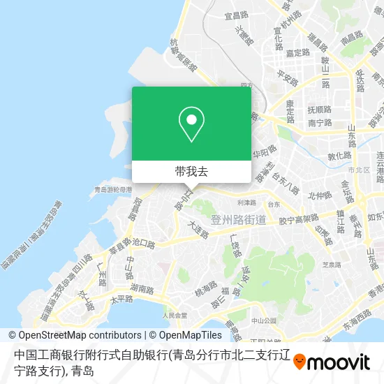 中国工商银行附行式自助银行(青岛分行市北二支行辽宁路支行)地图