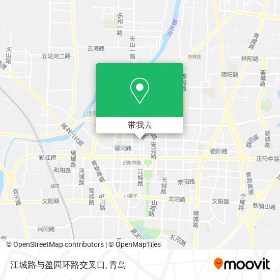 江城路与盈园环路交叉口地图