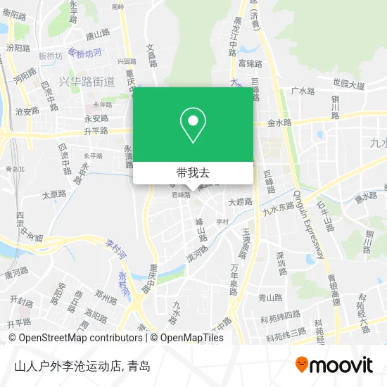 山人户外李沧运动店地图
