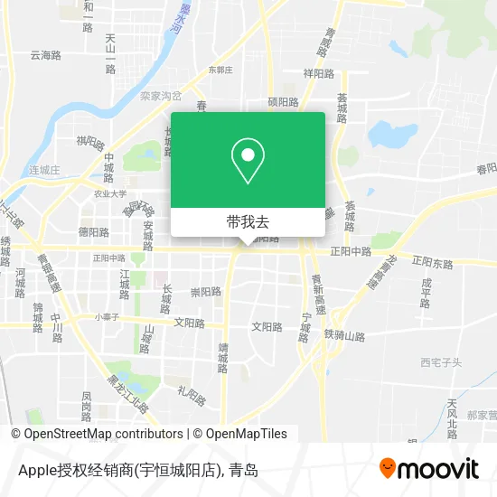 Apple授权经销商(宇恒城阳店)地图