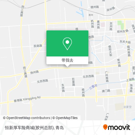 恒新厚车险商城(胶州总部)地图