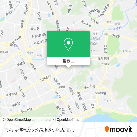 青岛博利雅度假公寓康城小区店地图