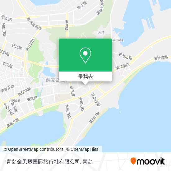 青岛金凤凰国际旅行社有限公司地图