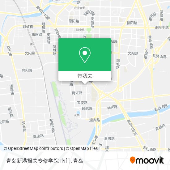 青岛新港报关专修学院-南门地图