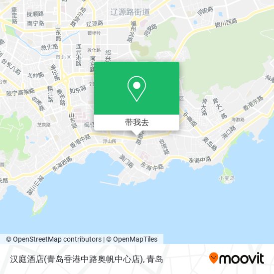 汉庭酒店(青岛香港中路奥帆中心店)地图