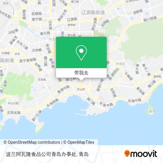波兰阿瓦隆食品公司青岛办事处地图