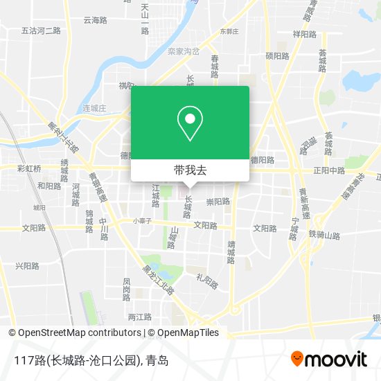 117路(长城路-沧口公园)地图