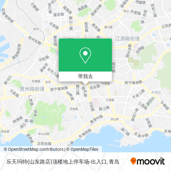 乐天玛特(山东路店)顶楼地上停车场-出入口地图