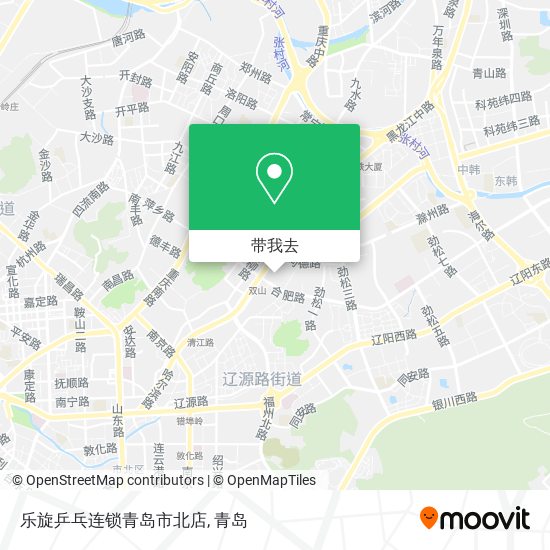 乐旋乒乓连锁青岛市北店地图