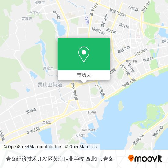 青岛经济技术开发区黄海职业学校-西北门地图