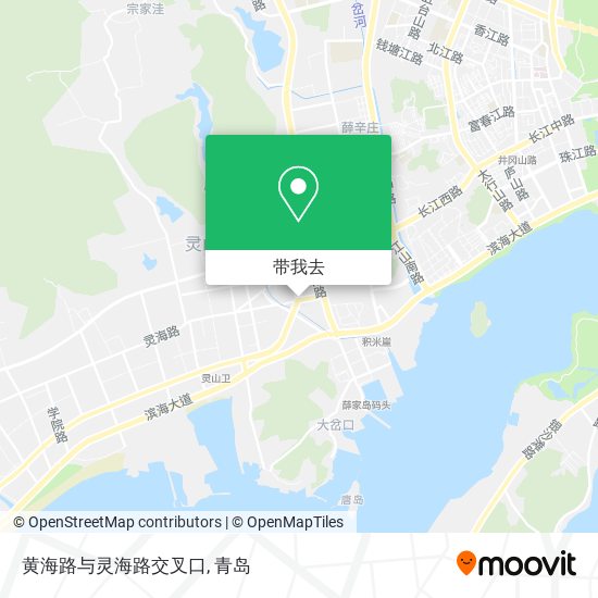 黄海路与灵海路交叉口地图