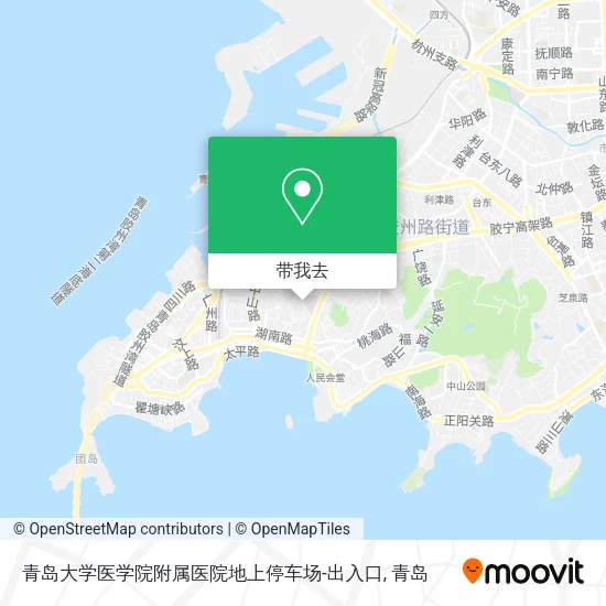青岛大学医学院附属医院地上停车场-出入口地图