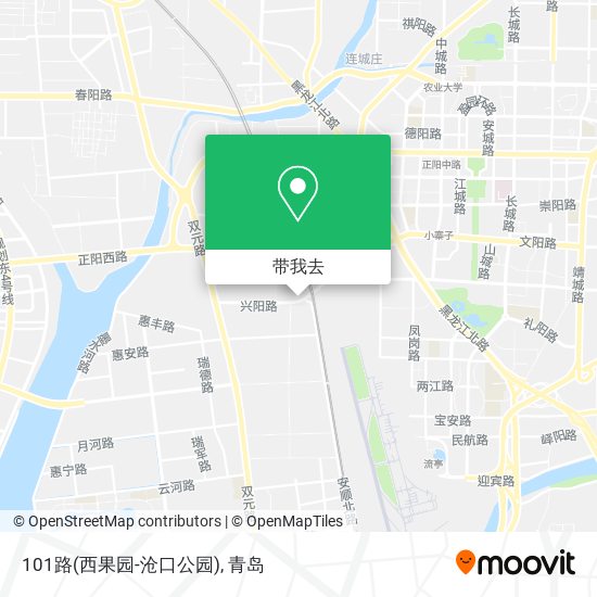 101路(西果园-沧口公园)地图