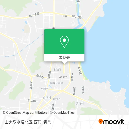 山大乐水居北区-西门地图