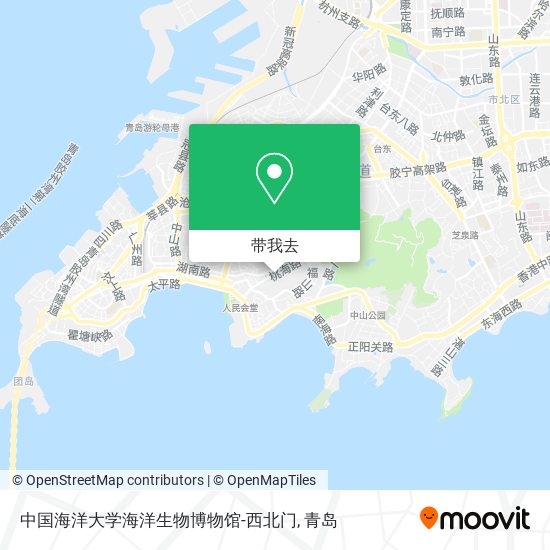 中国海洋大学海洋生物博物馆-西北门地图