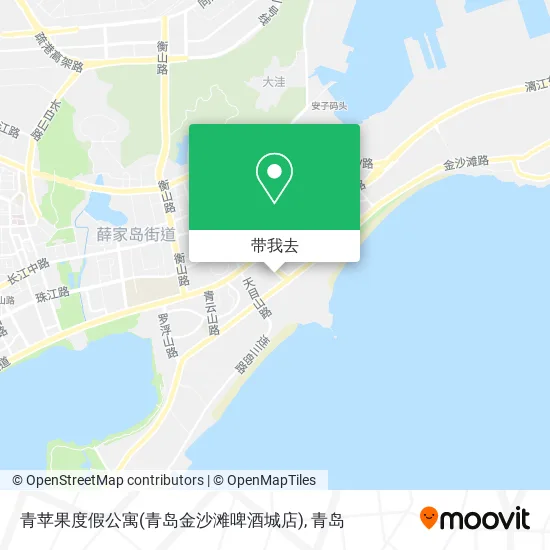 青苹果度假公寓(青岛金沙滩啤酒城店)地图