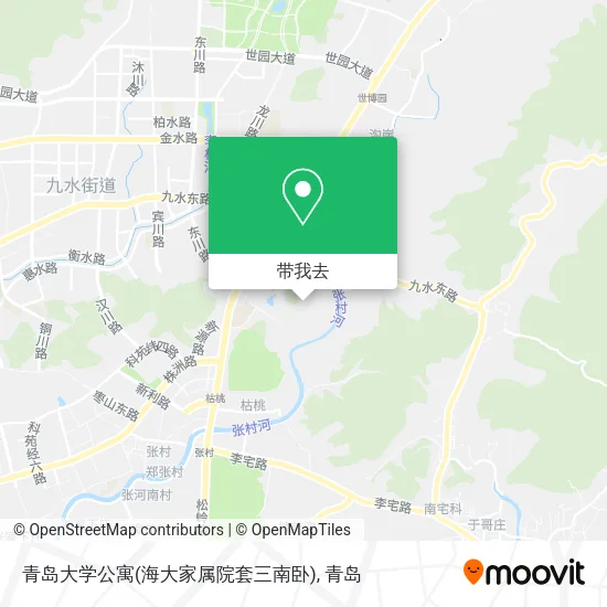 青岛大学公寓(海大家属院套三南卧)地图