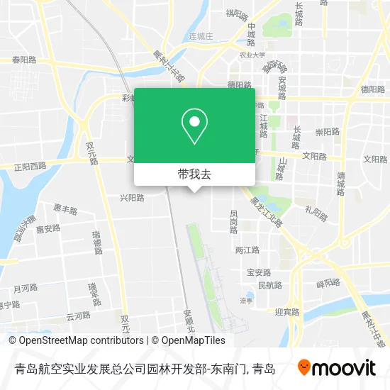 青岛航空实业发展总公司园林开发部-东南门地图